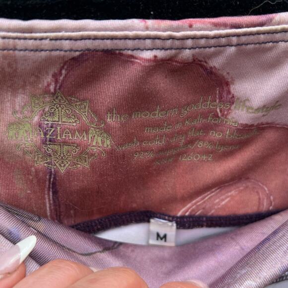 AZ I AM High Waist Full-Length Leggings - Purple Multi - M - Picture 5 of 5